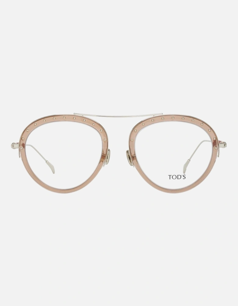 TO1003189 Round Studded Glasses Women - Brown Frames