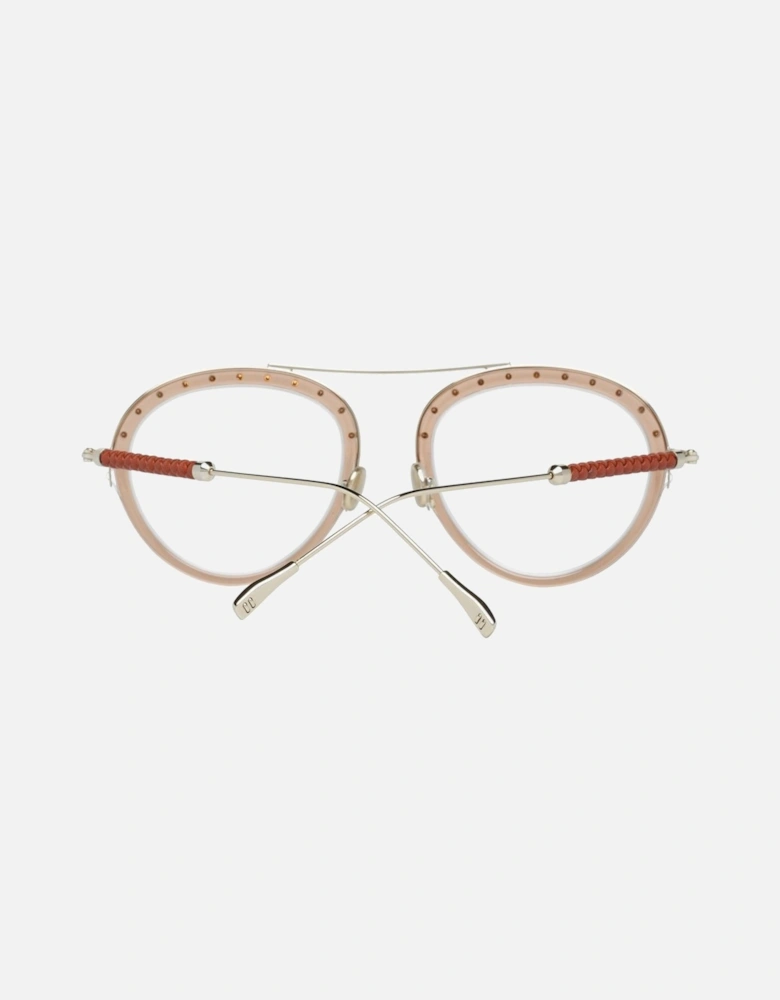 TO1003189 Round Studded Glasses Women - Brown Frames