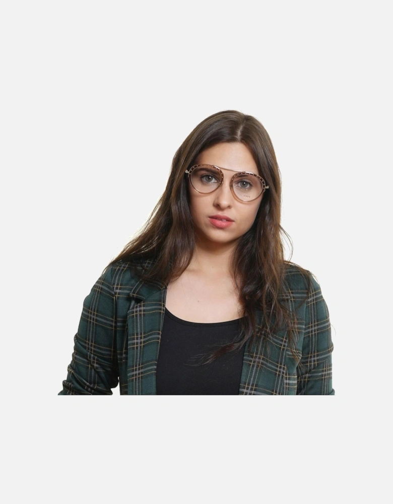 TO1003189 Round Studded Glasses Women - Brown Frames