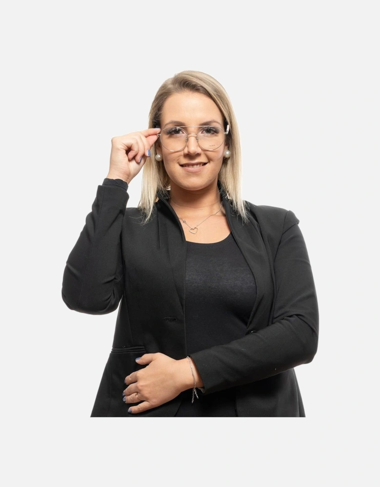 Round Metal Frames Eyeglasses Women - Silver