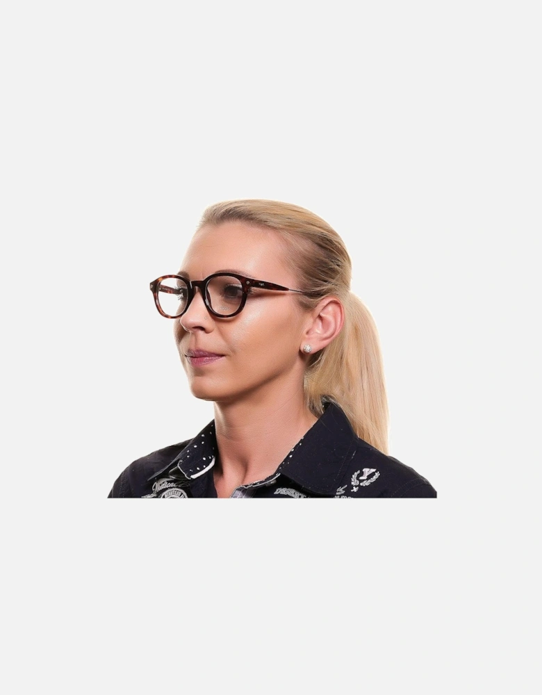 Round Tortoise Eyeglasses TO1025637 Unisex - Brown Frames