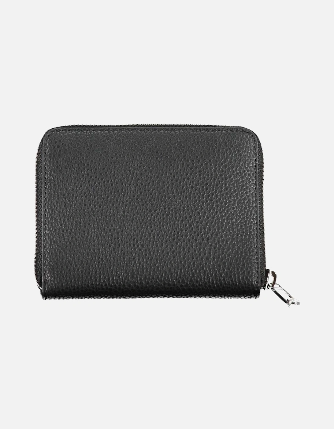 Zippered Wallet with Multiple Compartments and Logo Women - Black