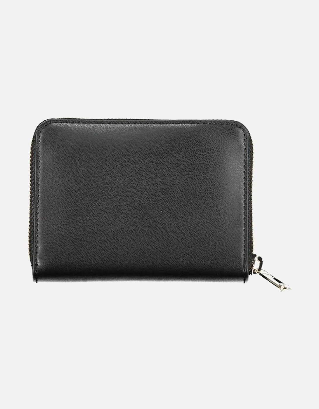 Zippered Wallet with Multiple Compartments and Logo Women - Black