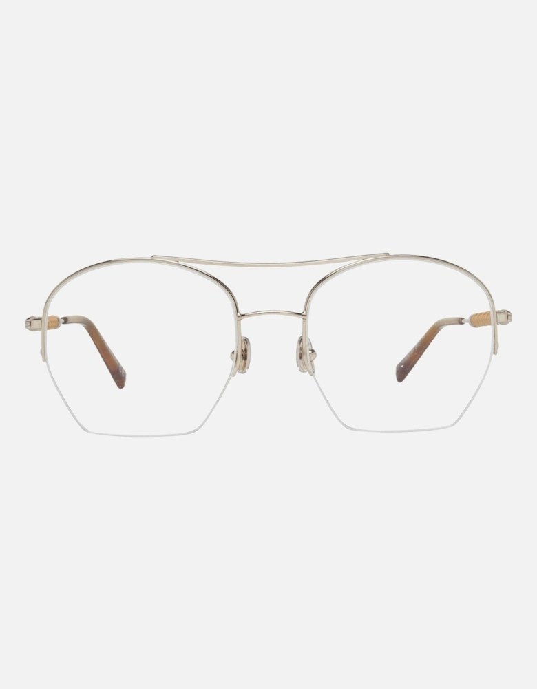 Silver Half-Rim Eyeglasses for Women Frames