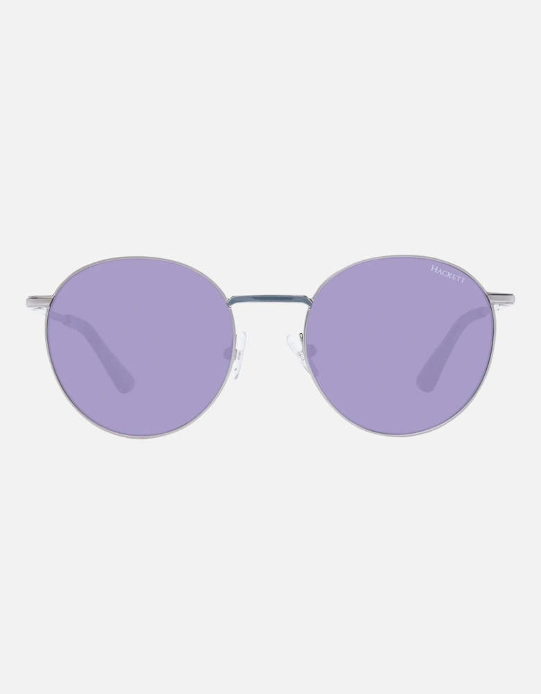 Gold Panto Sunglasses with Grey Gradient Lenses and 100% UV Protection
