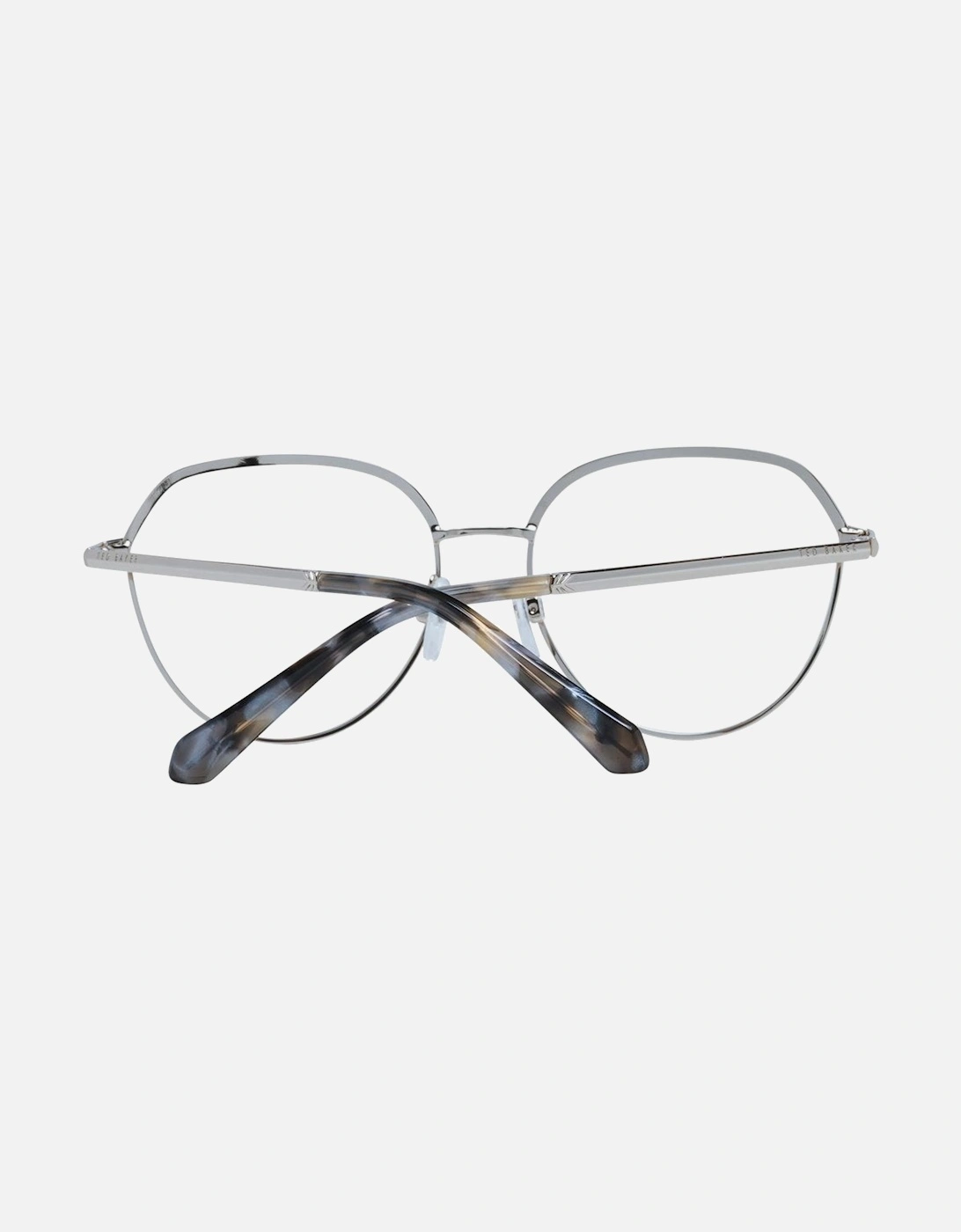 Blue Metal Round Glasses with Demo Plastic Lenses Women Frames