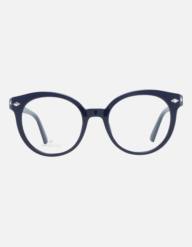 K5218 Round Crytal Eyeglae Women - Purple Frames