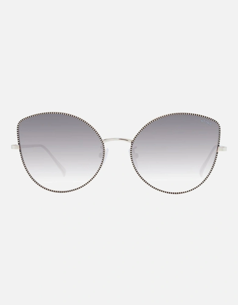 Cat Eye Sunglasses Metal Frame Gradient Lenses Women - Rose Gold