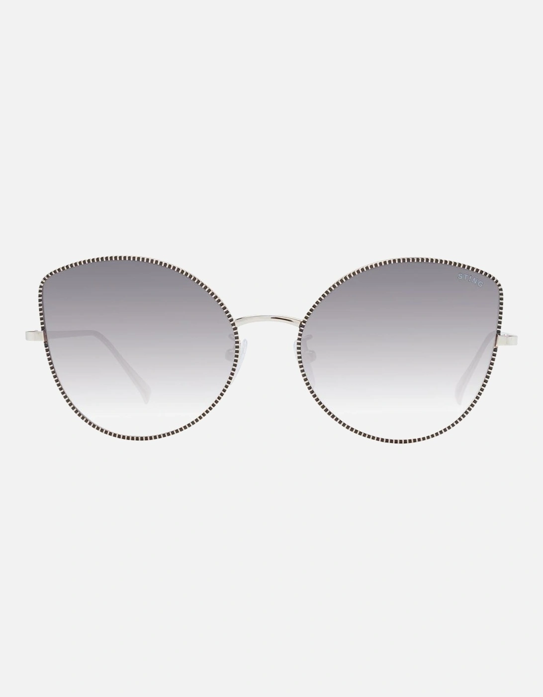 Cat Eye Sunglasses Metal Frame Gradient Lenses Women - Rose Gold