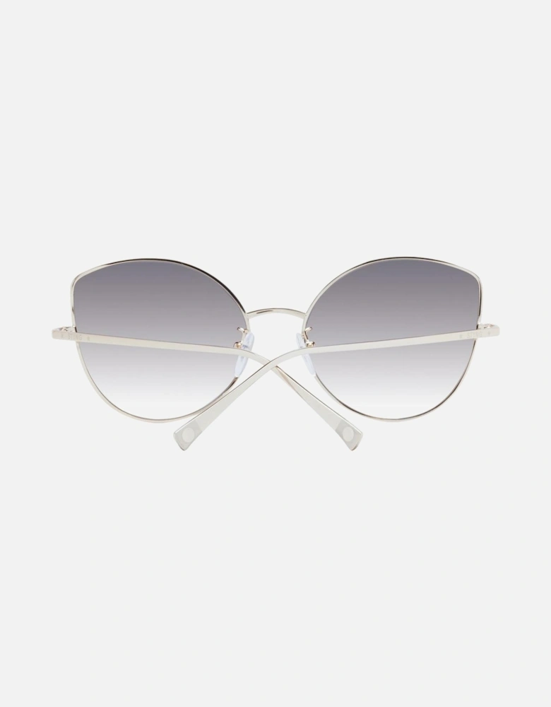 Cat Eye Sunglasses Metal Frame Gradient Lenses Women - Rose Gold