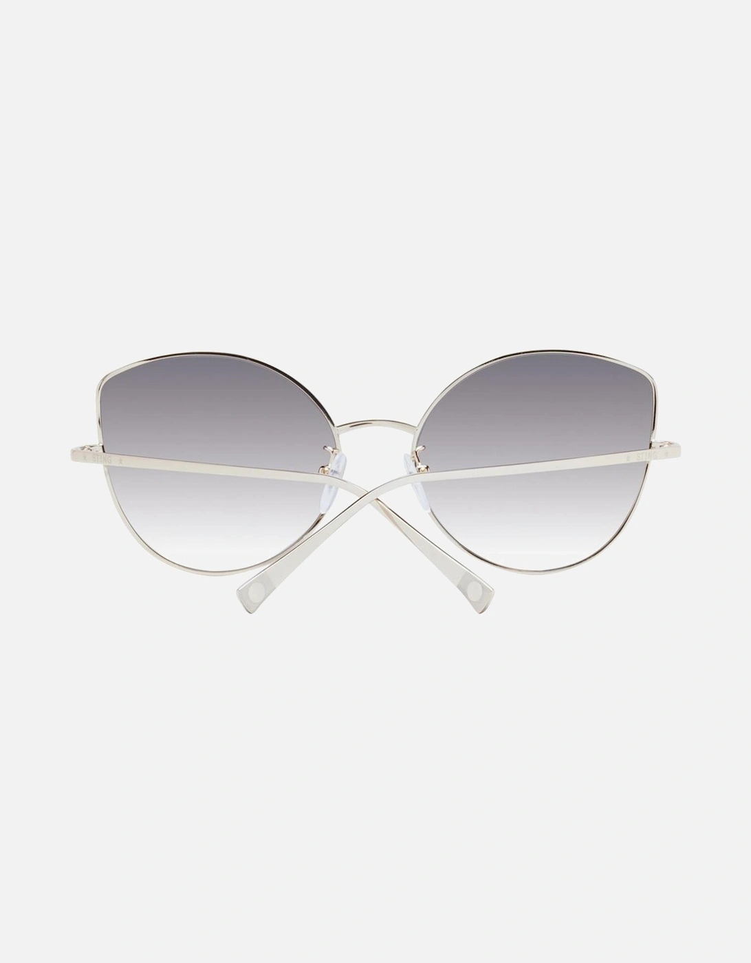 Cat Eye Sunglasses Metal Frame Gradient Lenses Women - Rose Gold