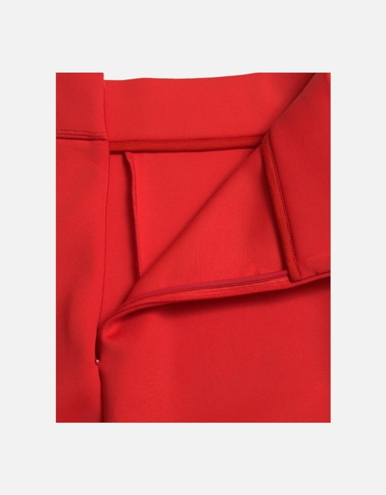 High-Waist Leggings with Zipper Closure and Logo Details Women - Red
