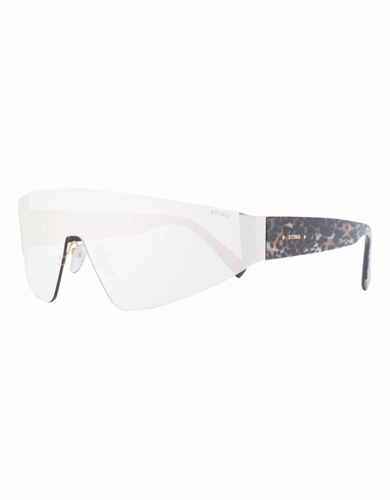 Rimless Mirrored Mono Lens Sunglasses Unisex - Rose Gold