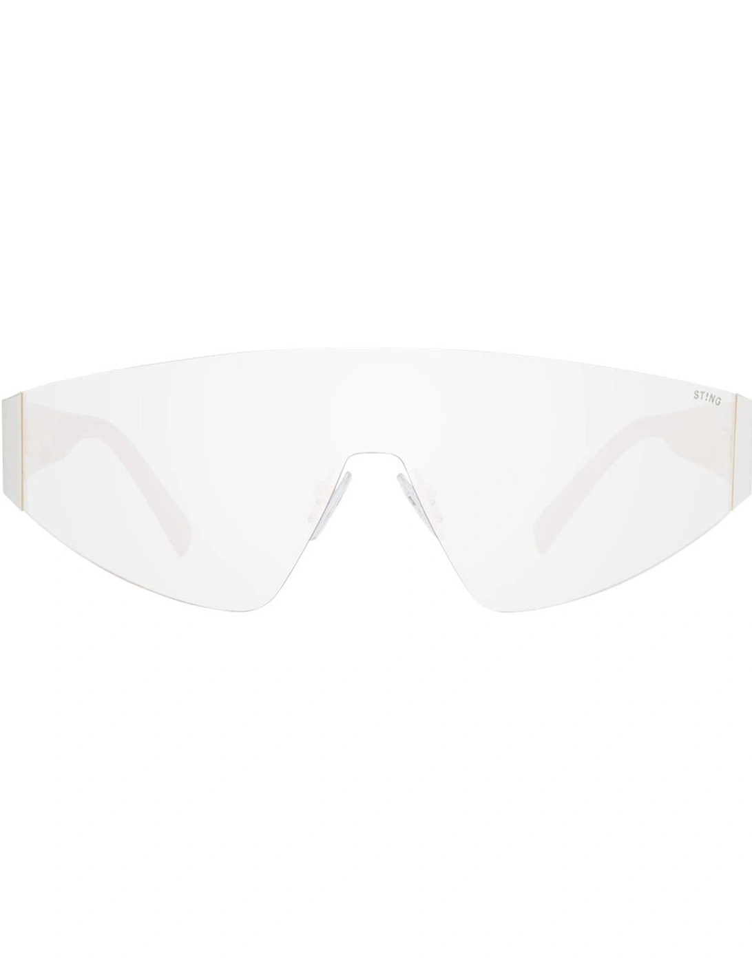 Rimless Mirrored Mono Lens Sunglasses Unisex - Rose Gold