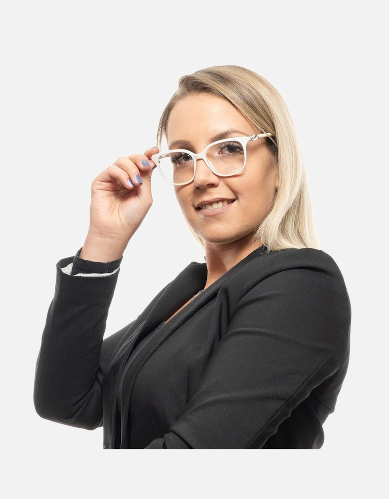K5236 001 White quare Eyeglae Women Frames