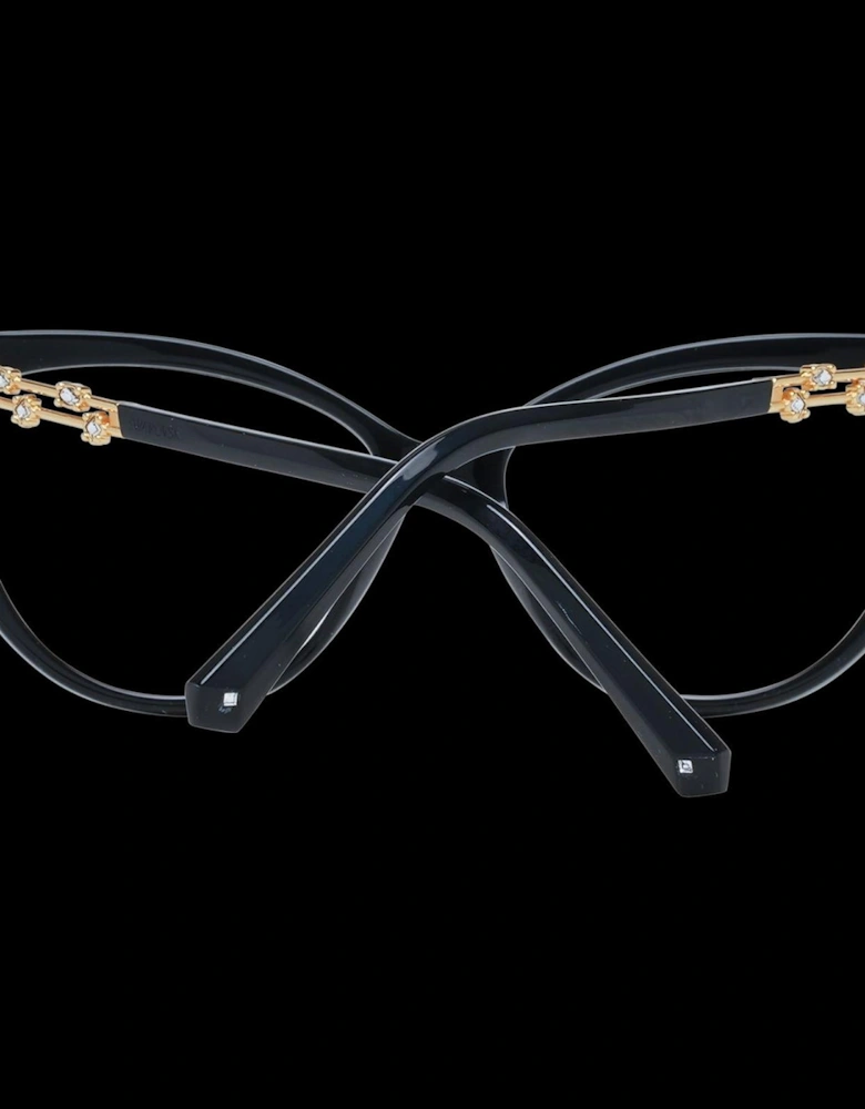 Black Acetate Cat Eye Glasses Demo Lenses Women Frames