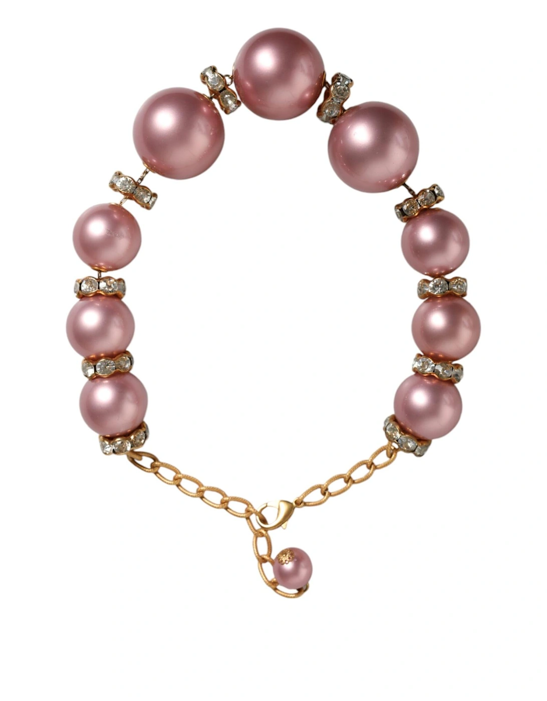 Statement Charm Necklace with Crystal Accents Women - Gold And Pink, 6 of 5