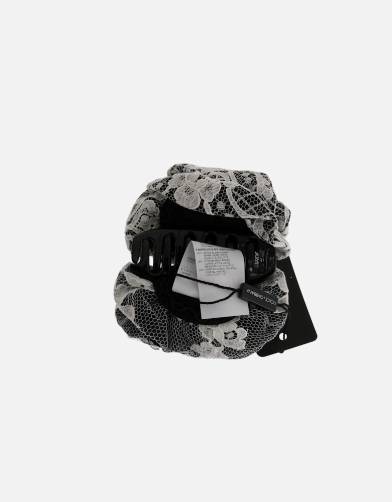 Rose Hair Clip Black and White Lace Women - Blackwhite Hair