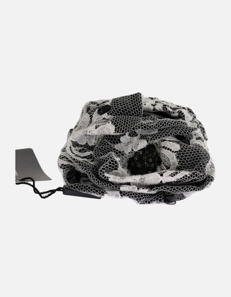 Rose Hair Clip Black and White Lace Women - Blackwhite Hair