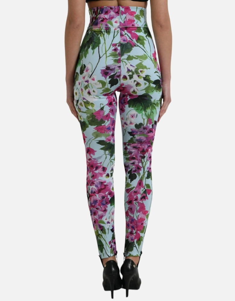 Floral Print High Rise Leggings Pants by a Luxury Designer Women -