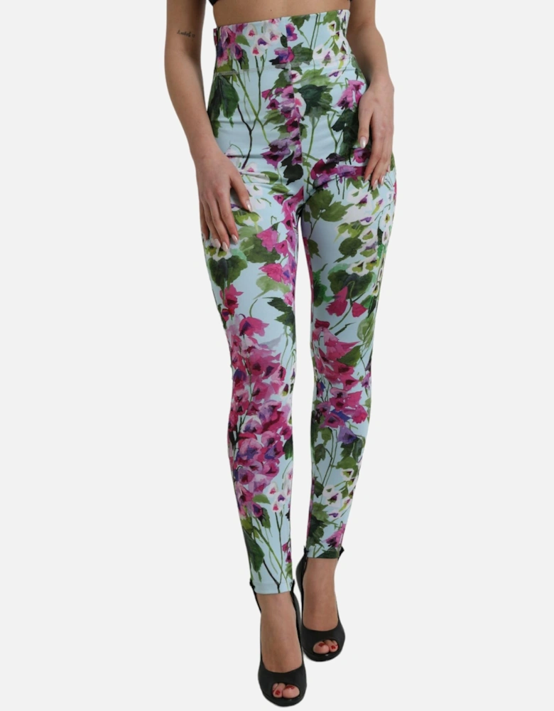 Floral Print High Rise Leggings Pants by a Luxury Designer Women -