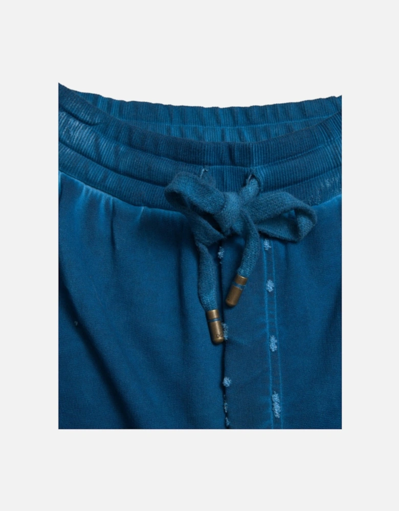 Cotton Jogger Sweatpants with Logo Print and Drawstring Closure Women