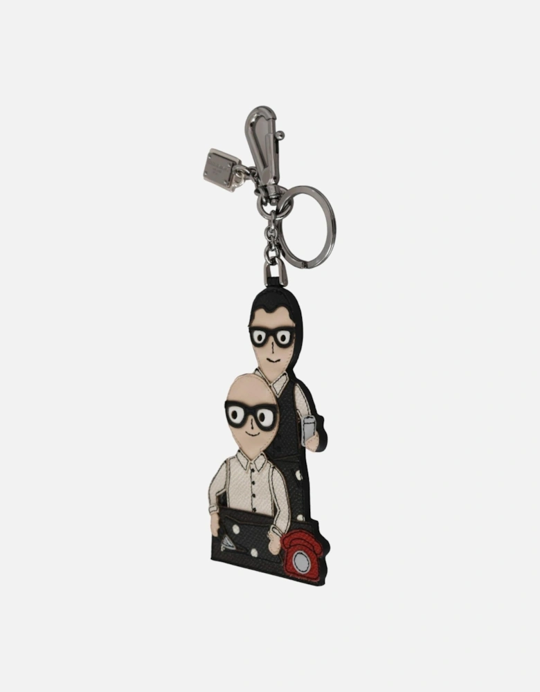 Dolce Gabbana Keychain Cartoon Designers Women - Black