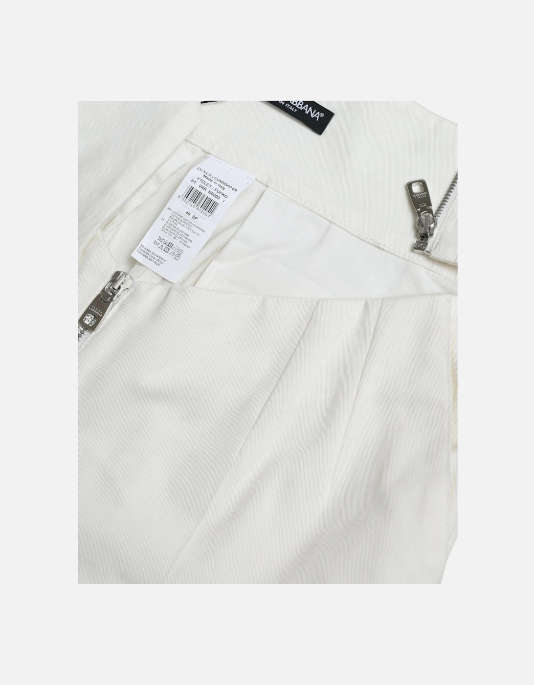High Waist Tapered Pants with Logo Details Women - Black And White
