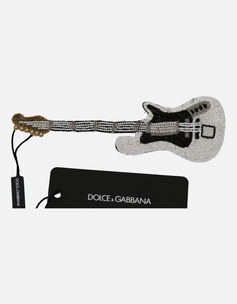 Beaded Guitar Brooch Women - Gold Brooches