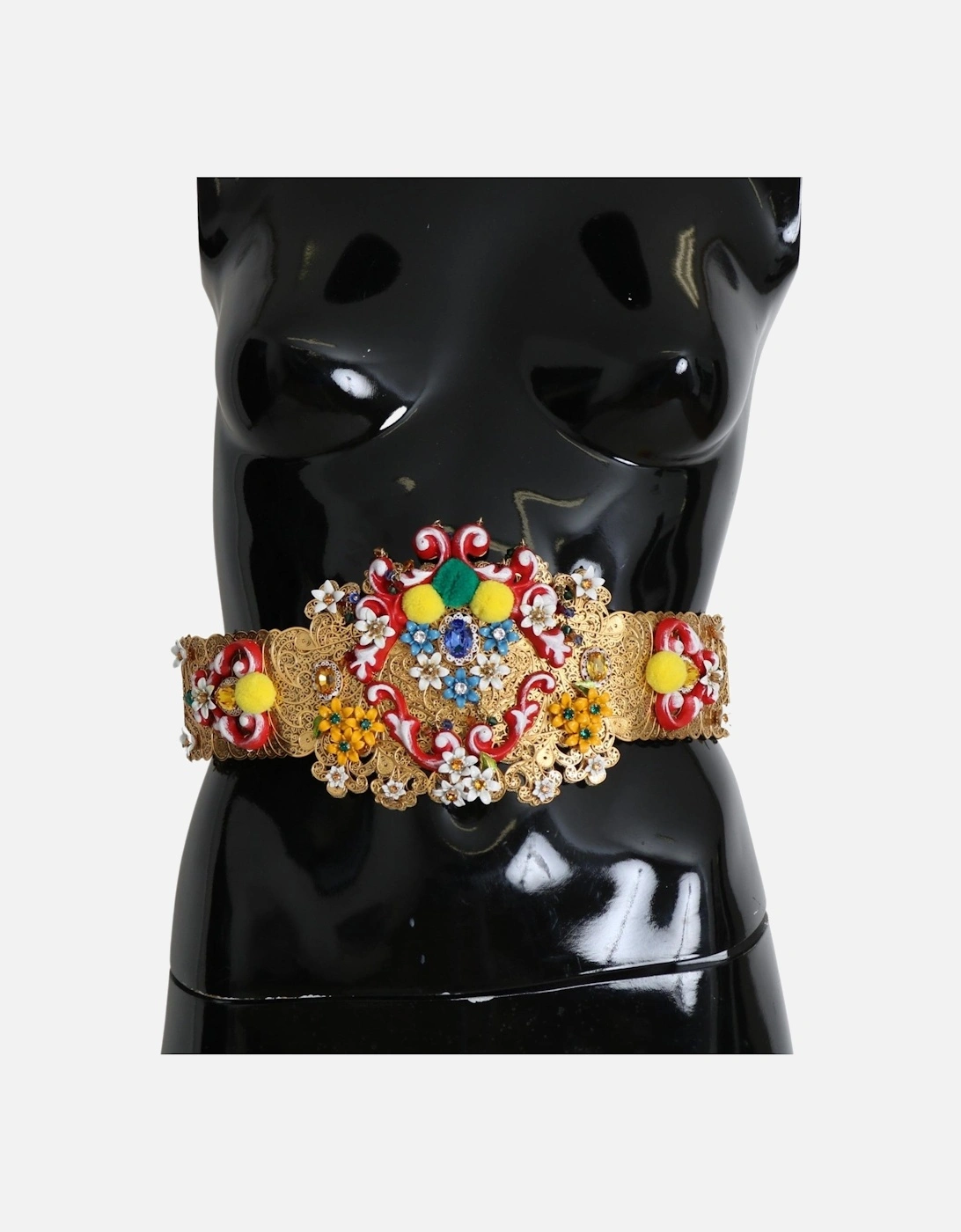 Dolce Gabbana Belt Ornate Floral Design Women - Gold, 5 of 4