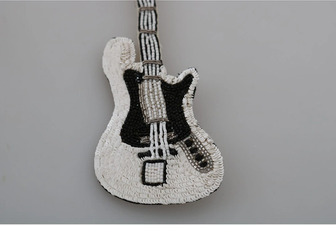 Beaded Guitar Brooch Women - Gold Brooches