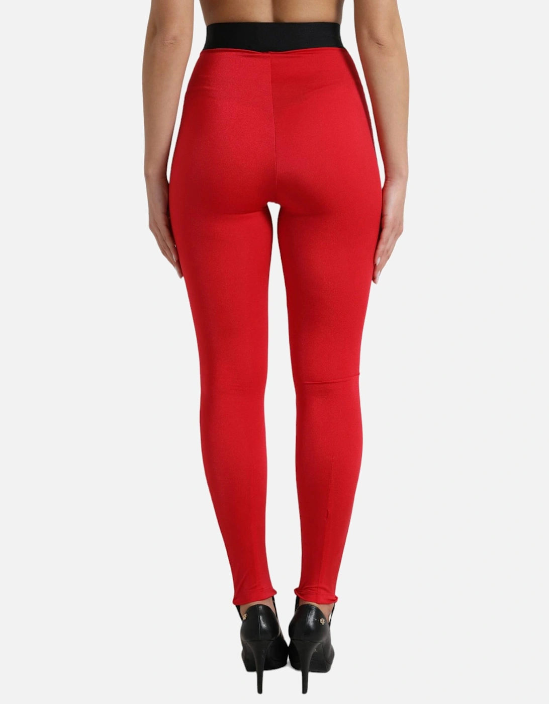 HighWaisted Leggings Red Women Jeans