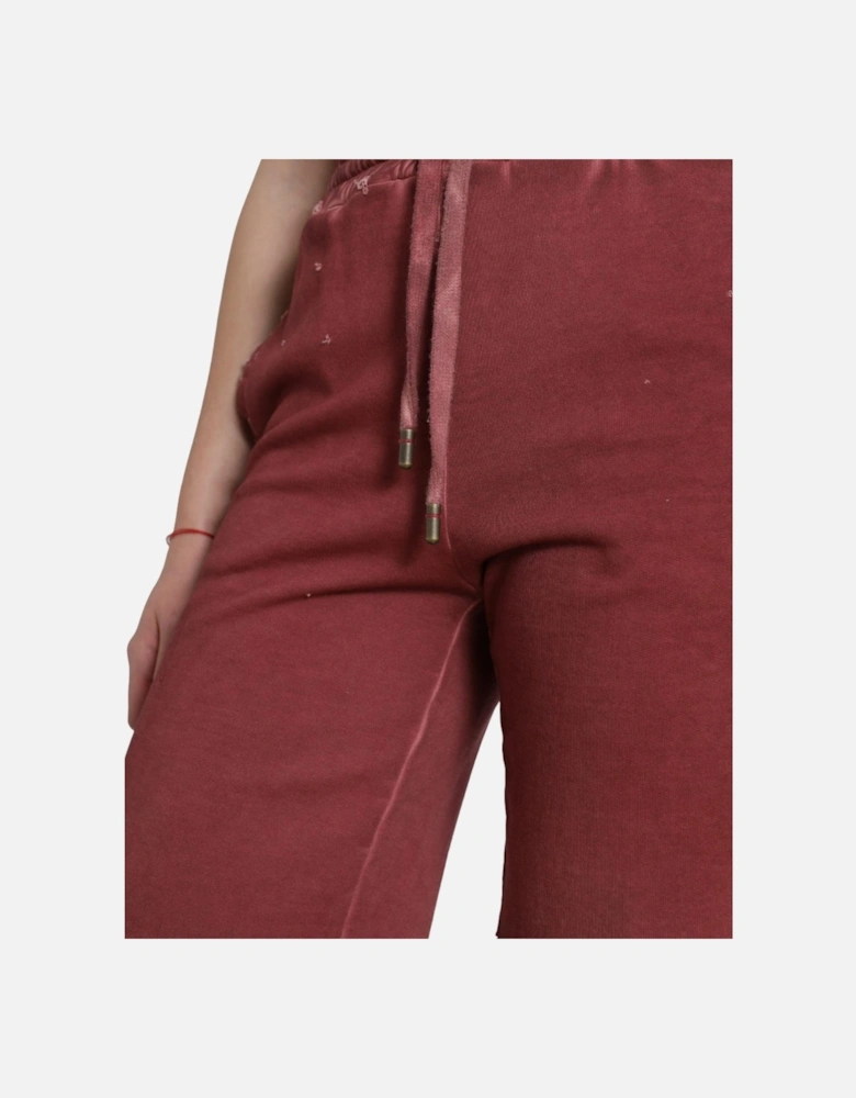 Casual Shorts Drawstring Waist Women - Maroon