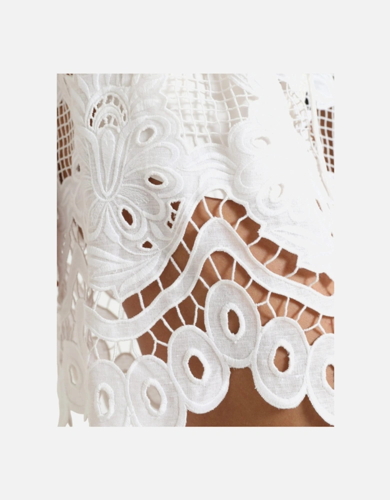 Eyelet Shorts Model PAN74892 Women - White