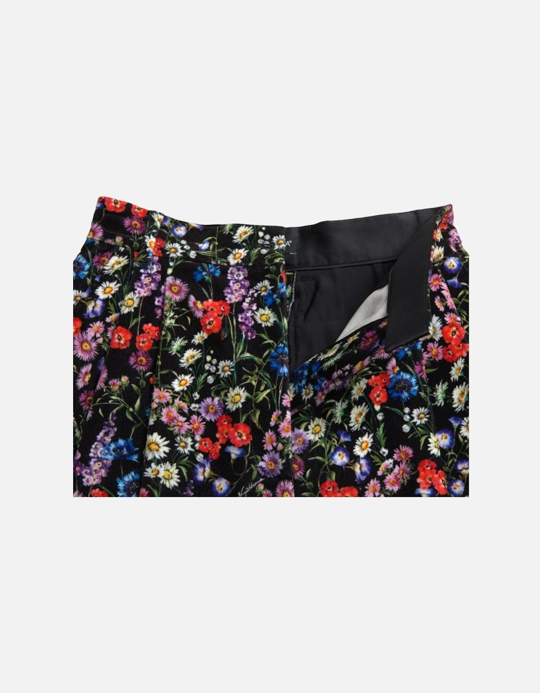 Floral Print HighWaisted Shorts Women - Black