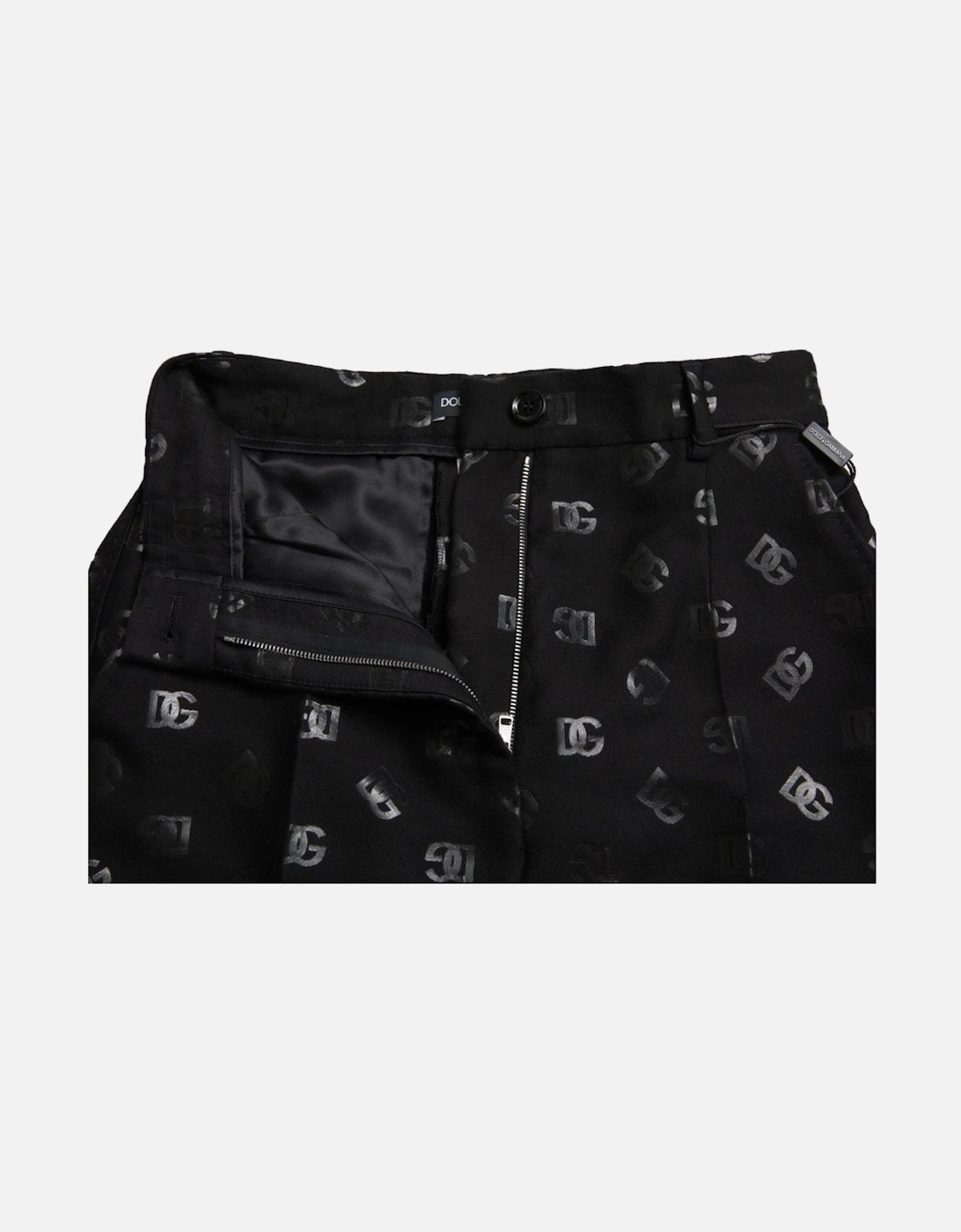 HighWaisted Trousers WideLeg DGEmbroidered Women - Black Jeans