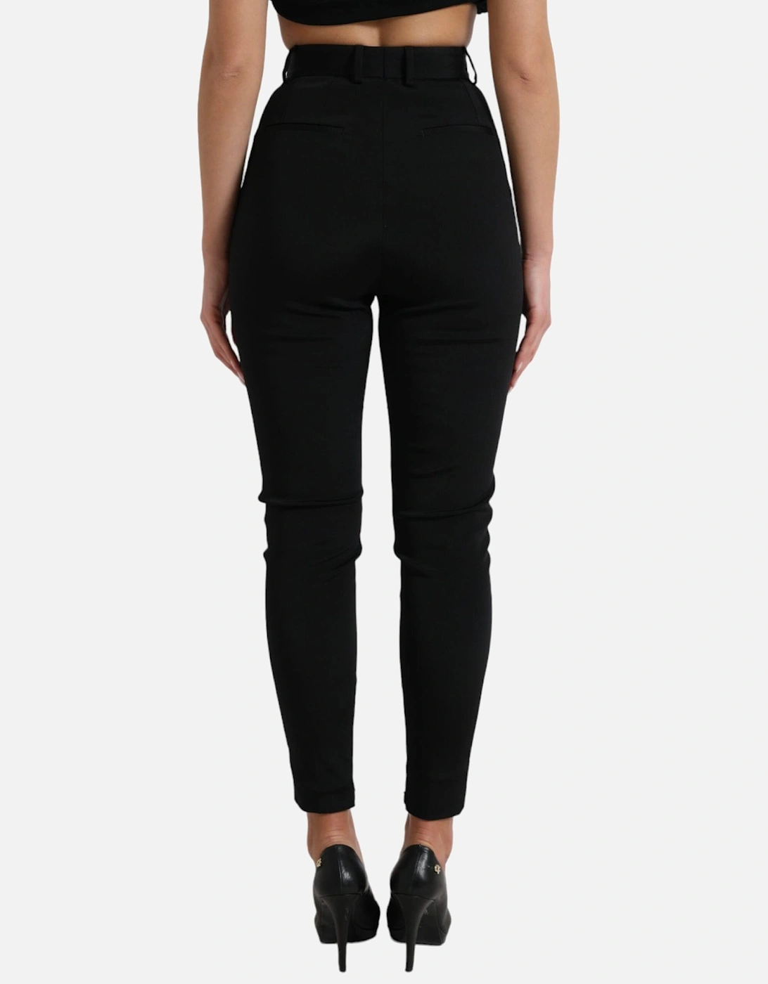 HighWaisted Trousers Slim Fit Women - Black Jeans