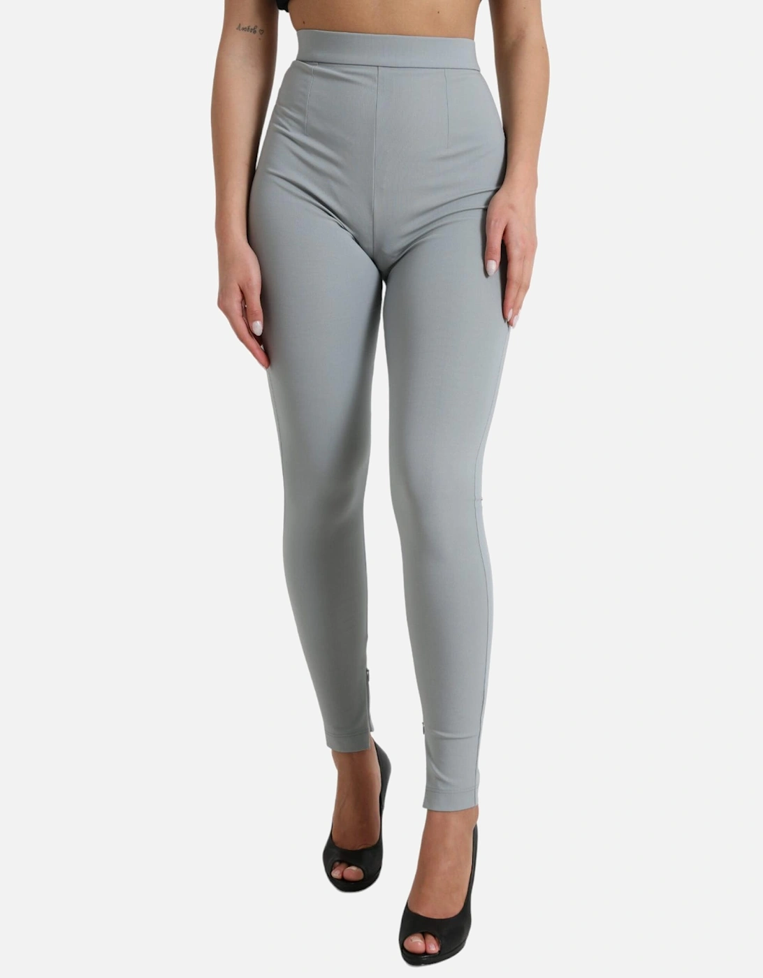 HighWaisted Leggings Style PAN74960 Women - Gray Jeans, 5 of 4