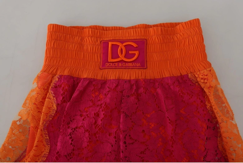 Lace HighWaist Shorts Women - Pink