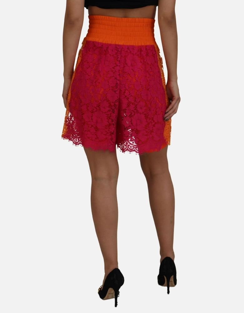 Lace HighWaist Shorts Women - Pink