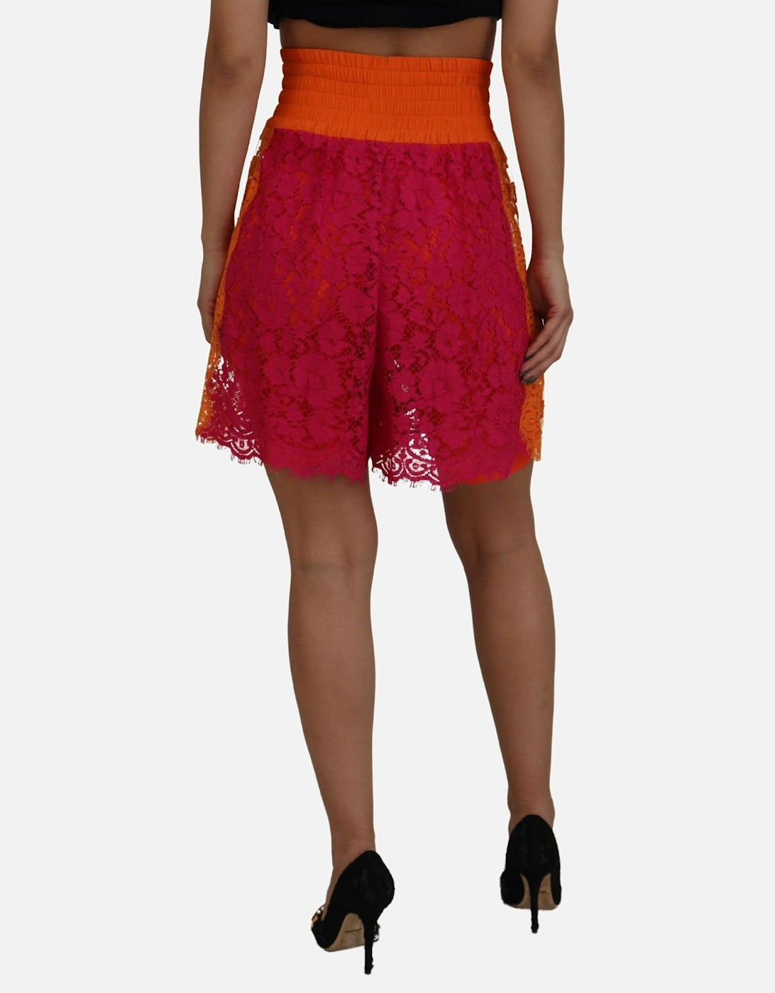 Lace HighWaist Shorts Women - Pink