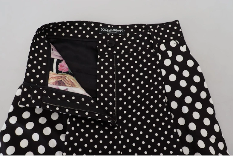 Polka Dot Culotte Pants Floral Print Women - Multicolor Jeans