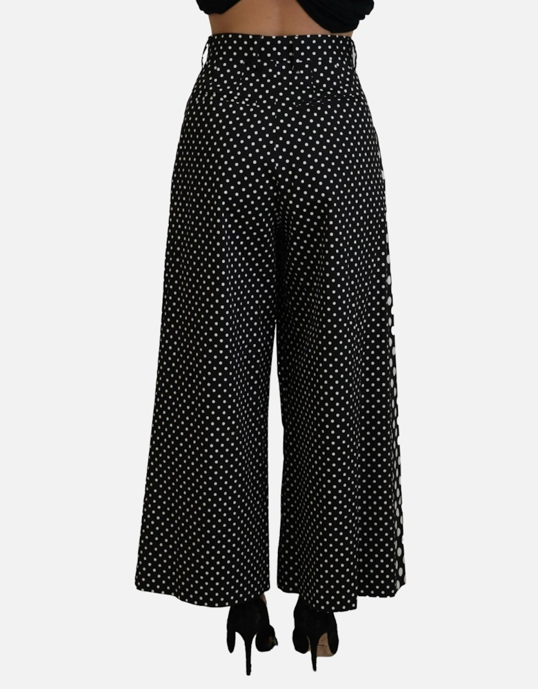 Polka Dot Culotte Pants Floral Print Women - Multicolor Jeans