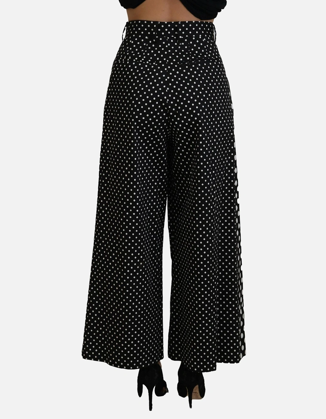 Polka Dot Culotte Pants Floral Print Women - Multicolor Jeans