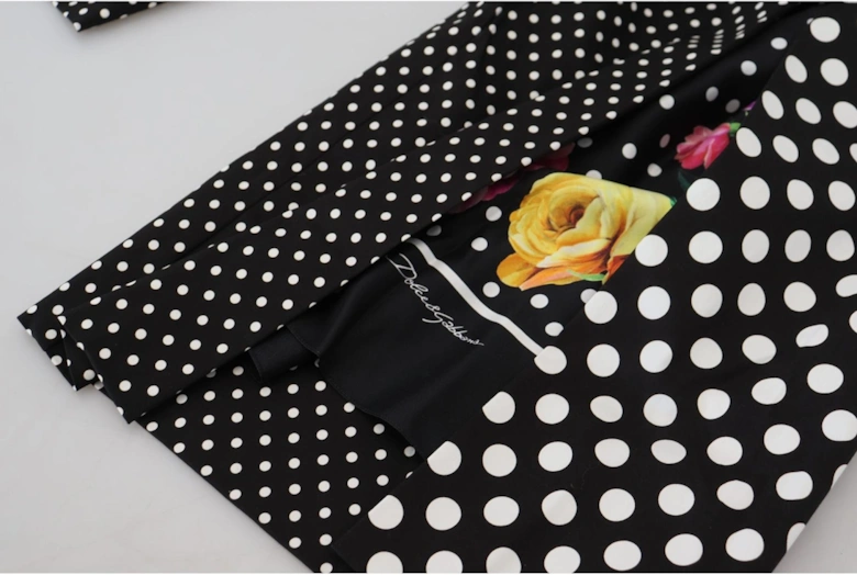 Polka Dot Culotte Pants Floral Print Women - Multicolor Jeans