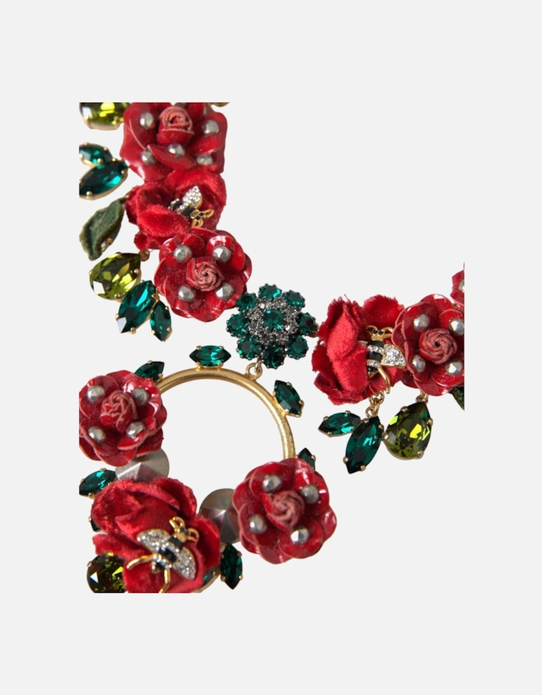 Crystal Embellished Fashion Statement Necklace Women - Gold