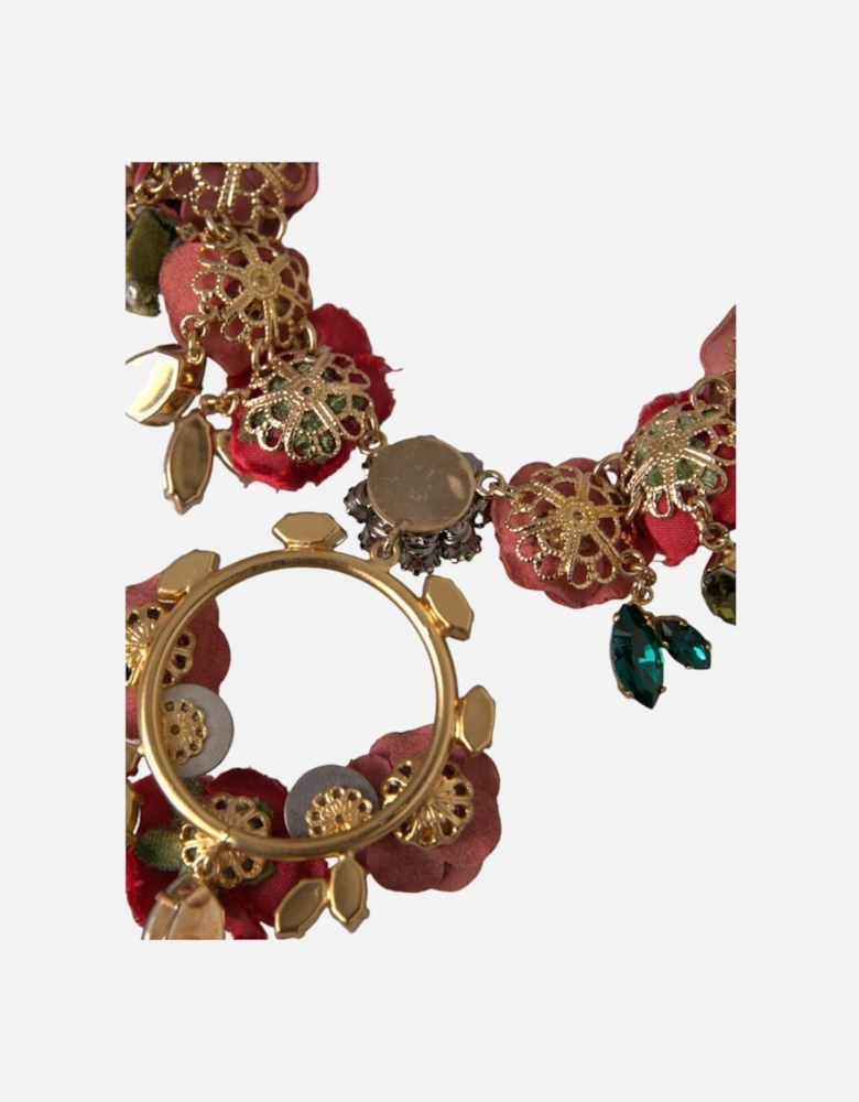 Crystal Embellished Fashion Statement Necklace Women - Gold