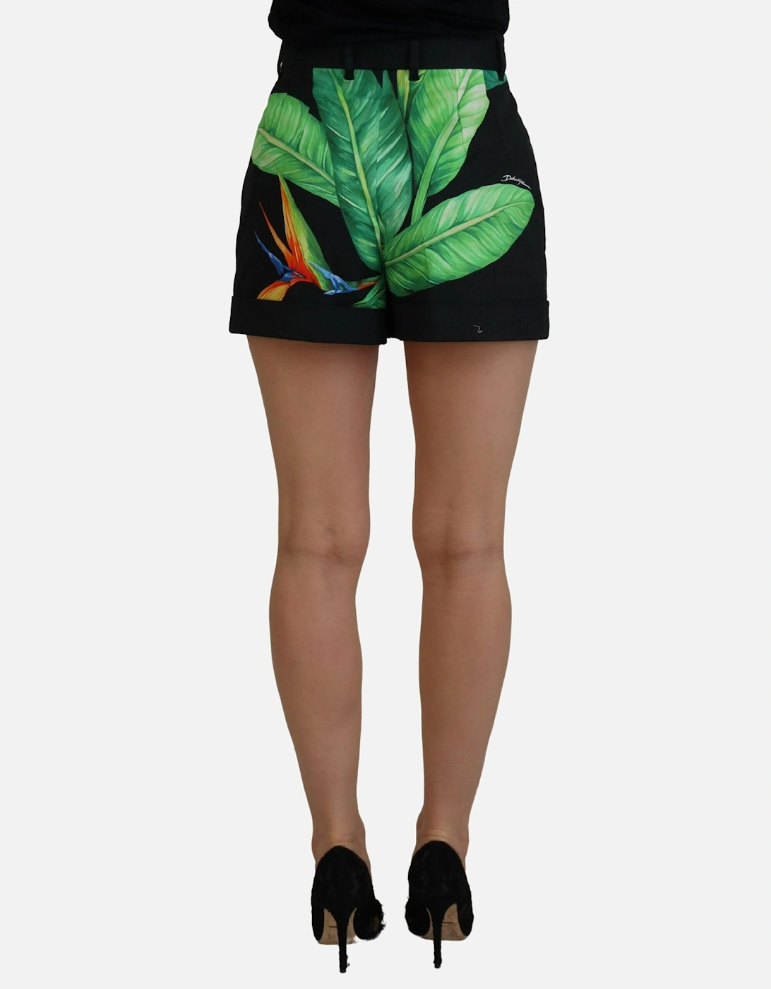 Bird Print Shorts Model PAN74601 Women - Black