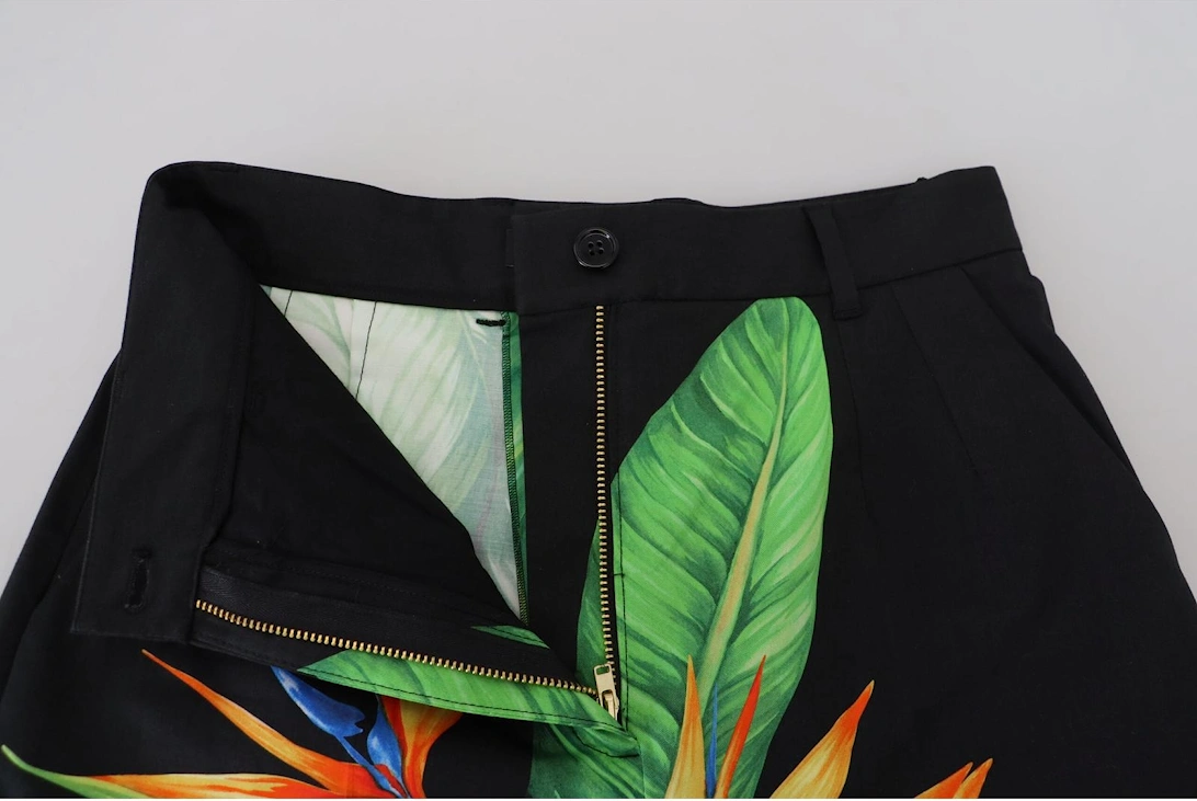 Bird Print Shorts Model PAN74601 Women - Black