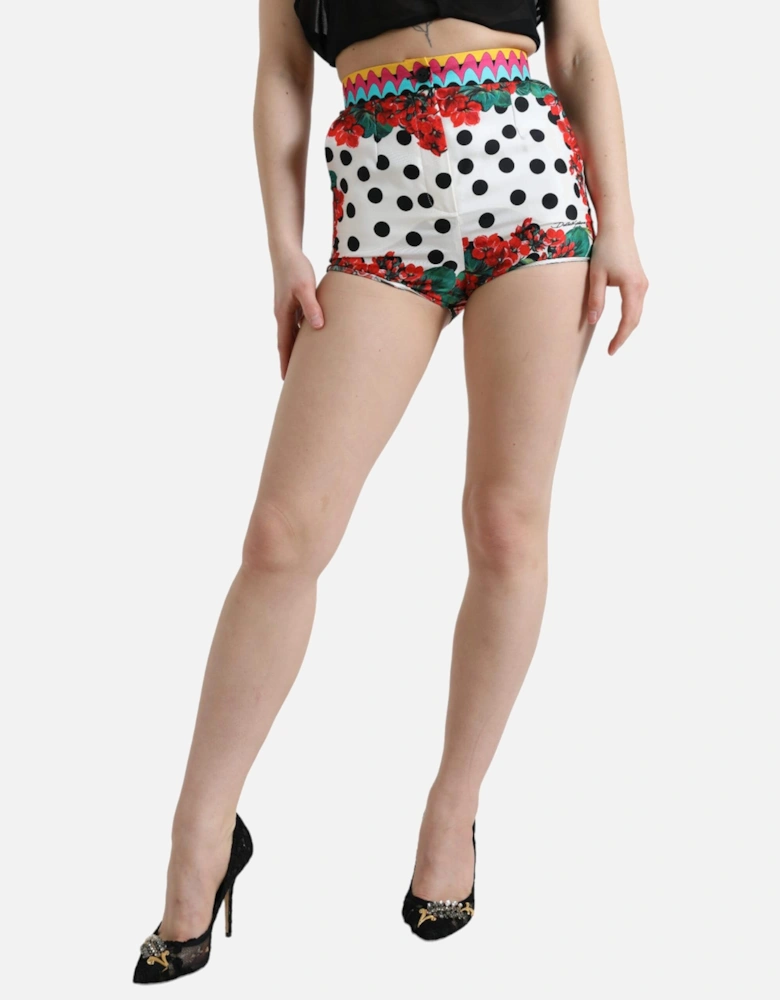 FloralPrint Shorts Polka Dot Women - Multicolor